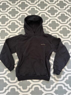 Sporty & Rich women’s large washed black oversize hooded sweatshirt